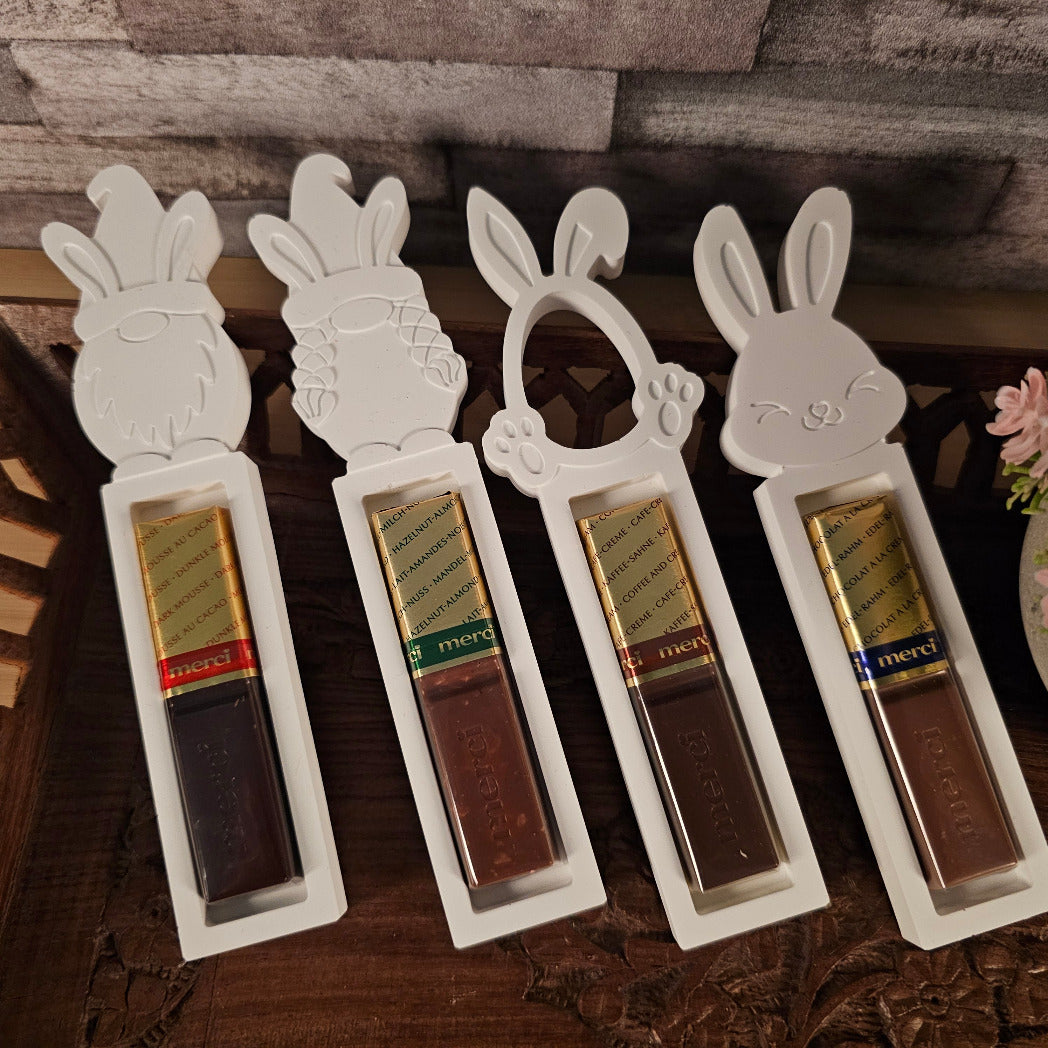 Silikonform: Geschenkefächer "Ostern", Set 1