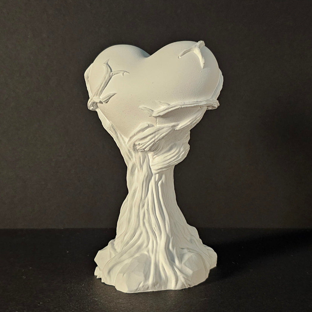Silikonform: Dekofigur "Umwobenes Herz"