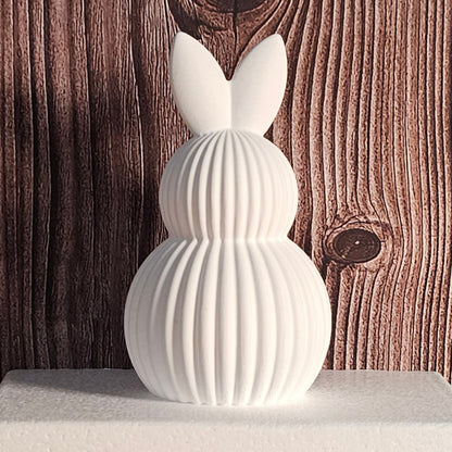 Silikonform: Osterhase mit Rillen im Skandilook