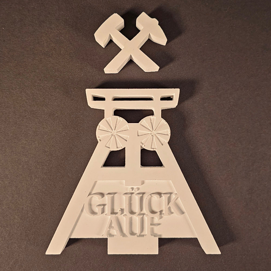 Silikonform: Etagere "Glück auf"