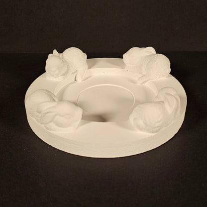 Silikonform: Teelichthalter "Hasenrunde"