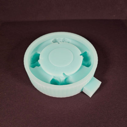 Silikonform: Teelichthalter "Hasenrunde"