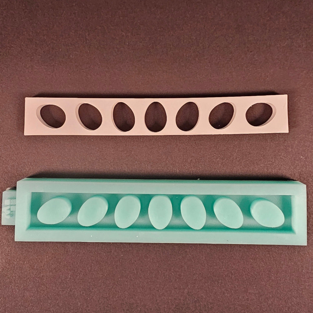 Silikonform: Klötzchen "Ostereier"