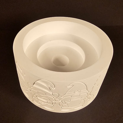 Silikonform: Windlichtsockel "Frühlingswichtel"