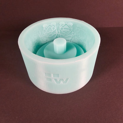 Silikonform: Windlichtsockel "Frühlingswichtel"