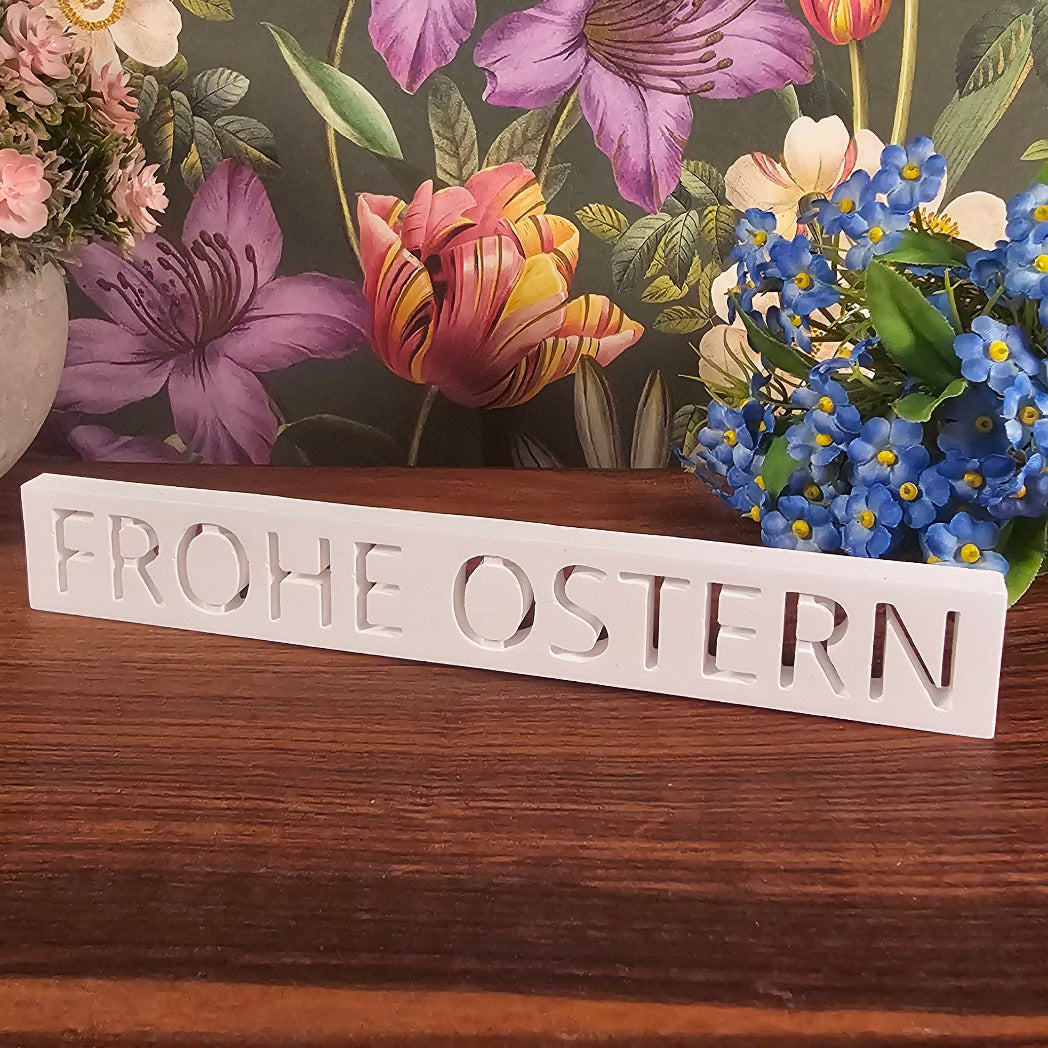 Silikonform: Klötzchen "Frohe Ostern"