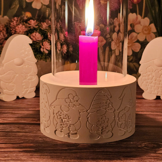 Silikonform: Windlichtsockel "Frühlingswichtel"