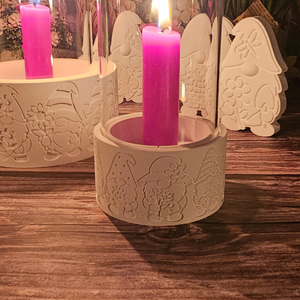 Silikonform: Windlichtsockel "Frühlingswichtel"