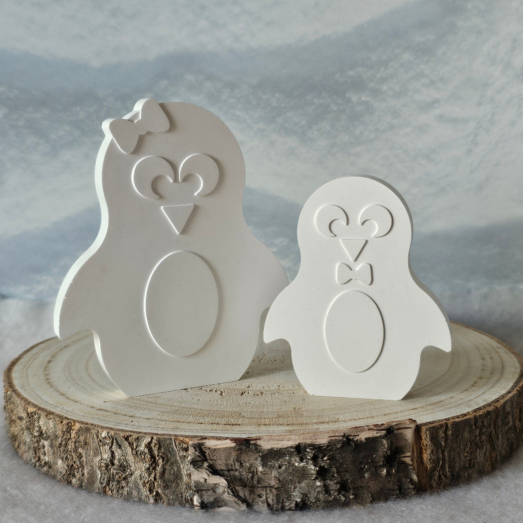 Silikonform: Lustige Pinguine, 2er Form
