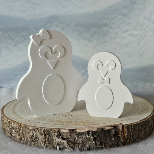 Silikonform: Lustige Pinguine, 2er Form