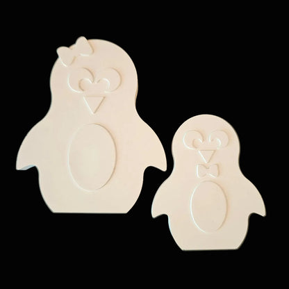 Silikonform: Lustige Pinguine, 2er Form