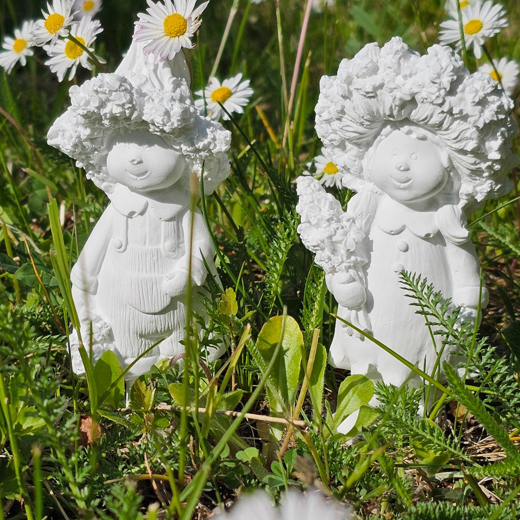 Silikonform: Blumenkinder (Mädchen und Junge)