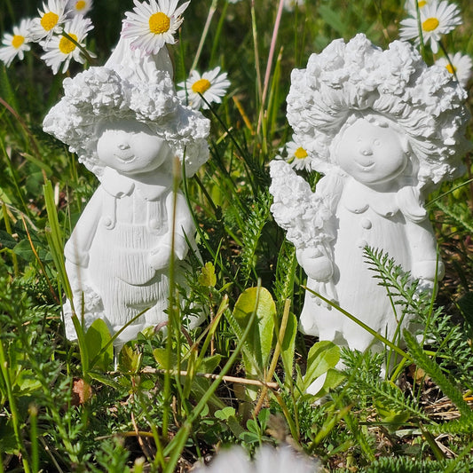 Silikonform: Blumenkinder (Mädchen und Junge)
