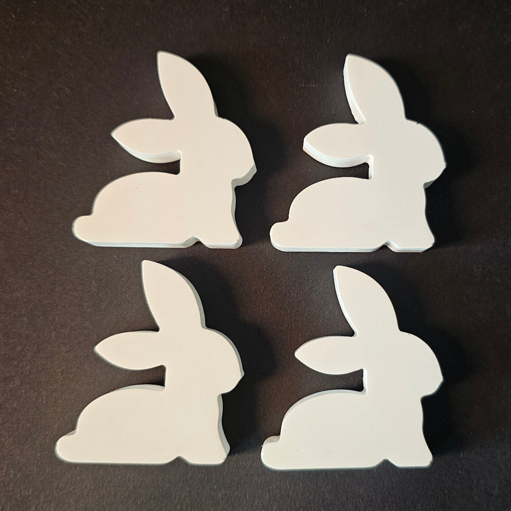 Silikonform: Kleiner sitzender Hase, 4er Form