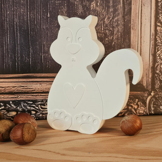 Silikonform: Lustiges Eichhörnchen mit Herz