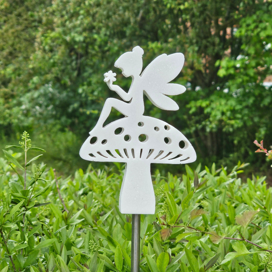 Silikonform: Gartenstecker Elfe auf Pilz