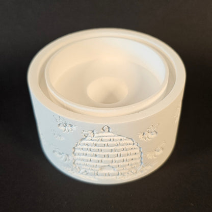 Silikonform: Windlichtsockel "Bienenkorb"