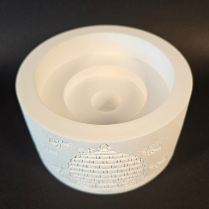 Silikonform: Windlichtsockel "Bienenkorb"