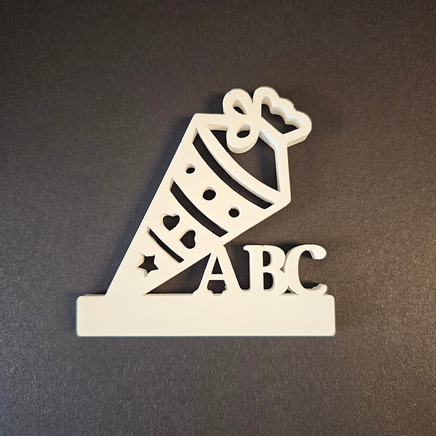 Silikonform: Einschieber "Schultüte ABC"