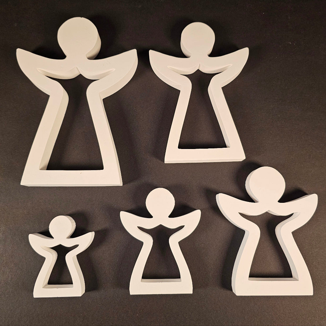 Silikonform: Engel im Outline-Design in fünf Größen
