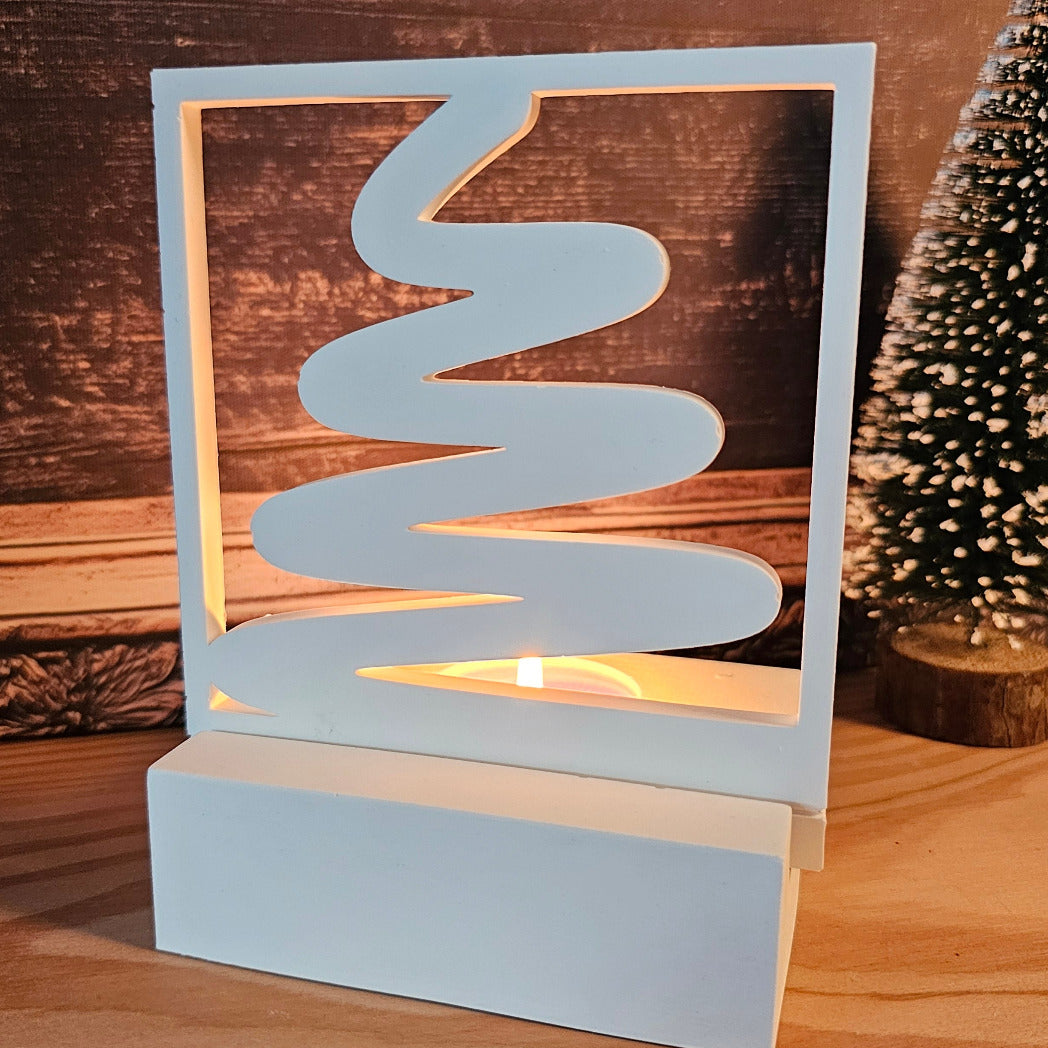 Silikonform: Laternen-Rahmen "Tannenbaum", modern