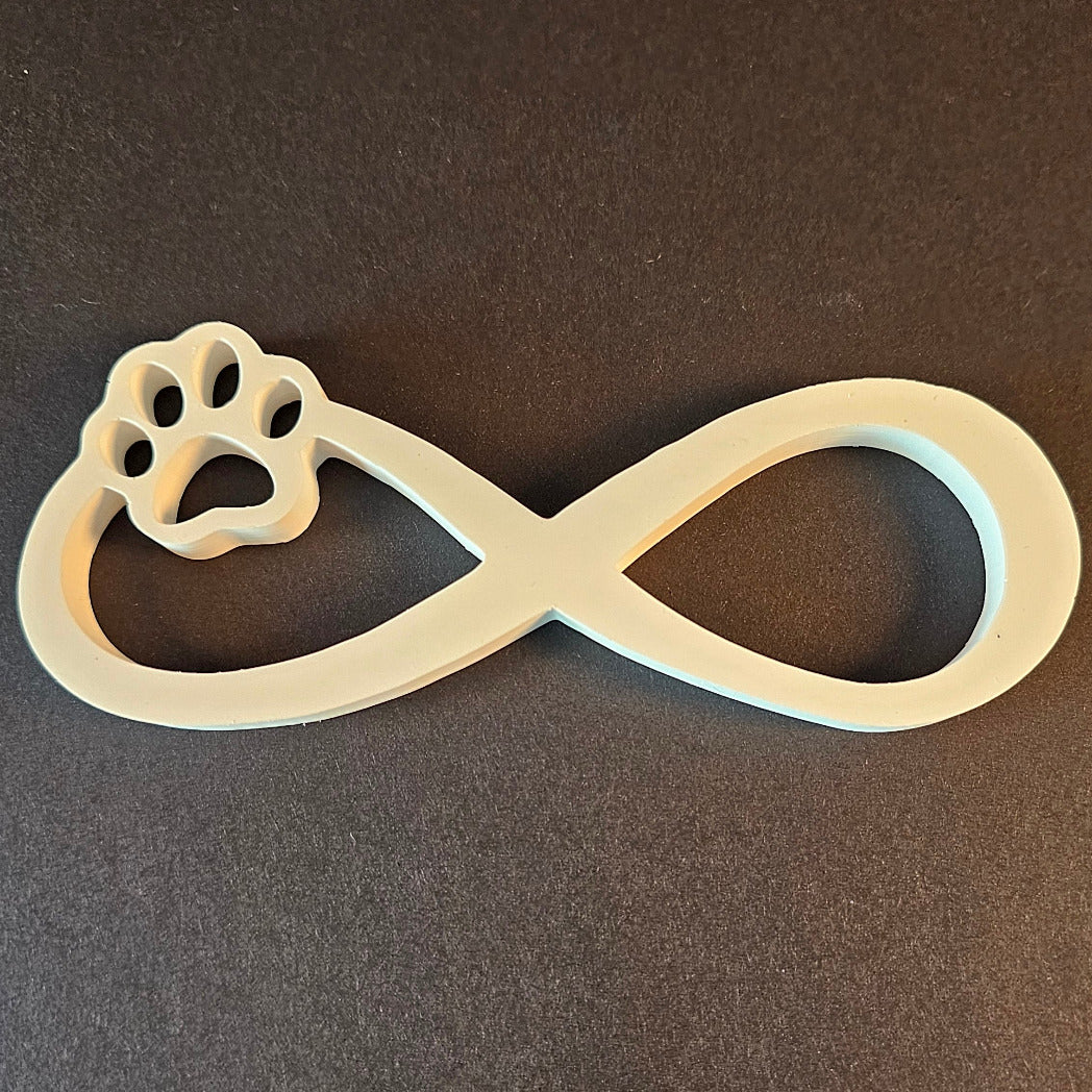 Silikonform: Infinity-Schleife "Pfote"