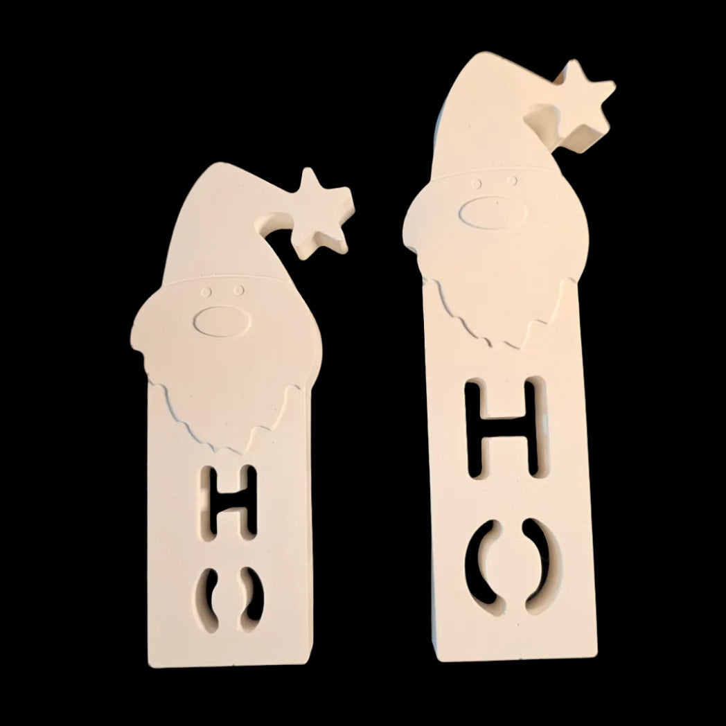 Silikonform: Zwei Weihnachtsmänner "Hoho"