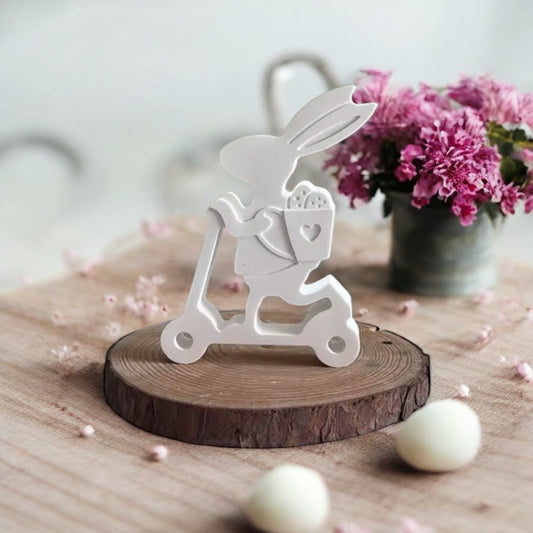 Silikonform Hase auf Roller