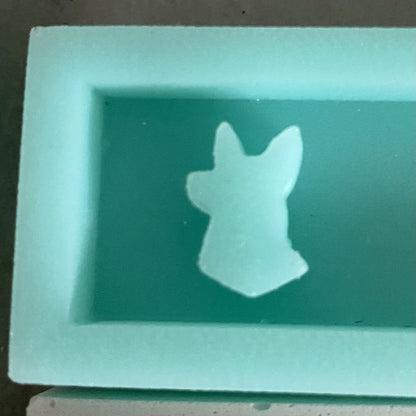 Silikonform: Klötzchen "Hundekopf"