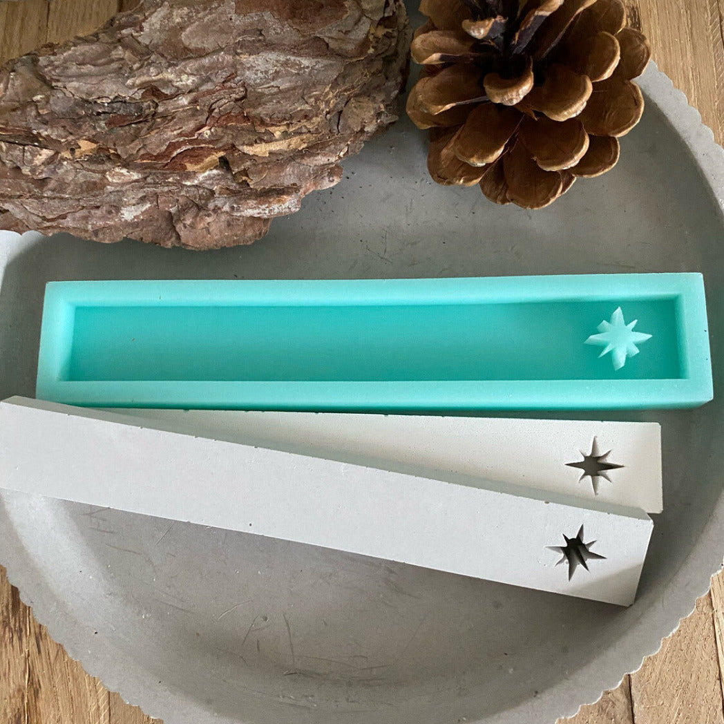 Silikonform: Klötzchen "Weihnachtsstern"
