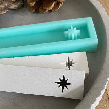 Silikonform: Klötzchen "Weihnachtsstern"