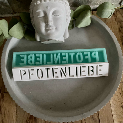 Silikonform: Klötzchen "Pfotenliebe"