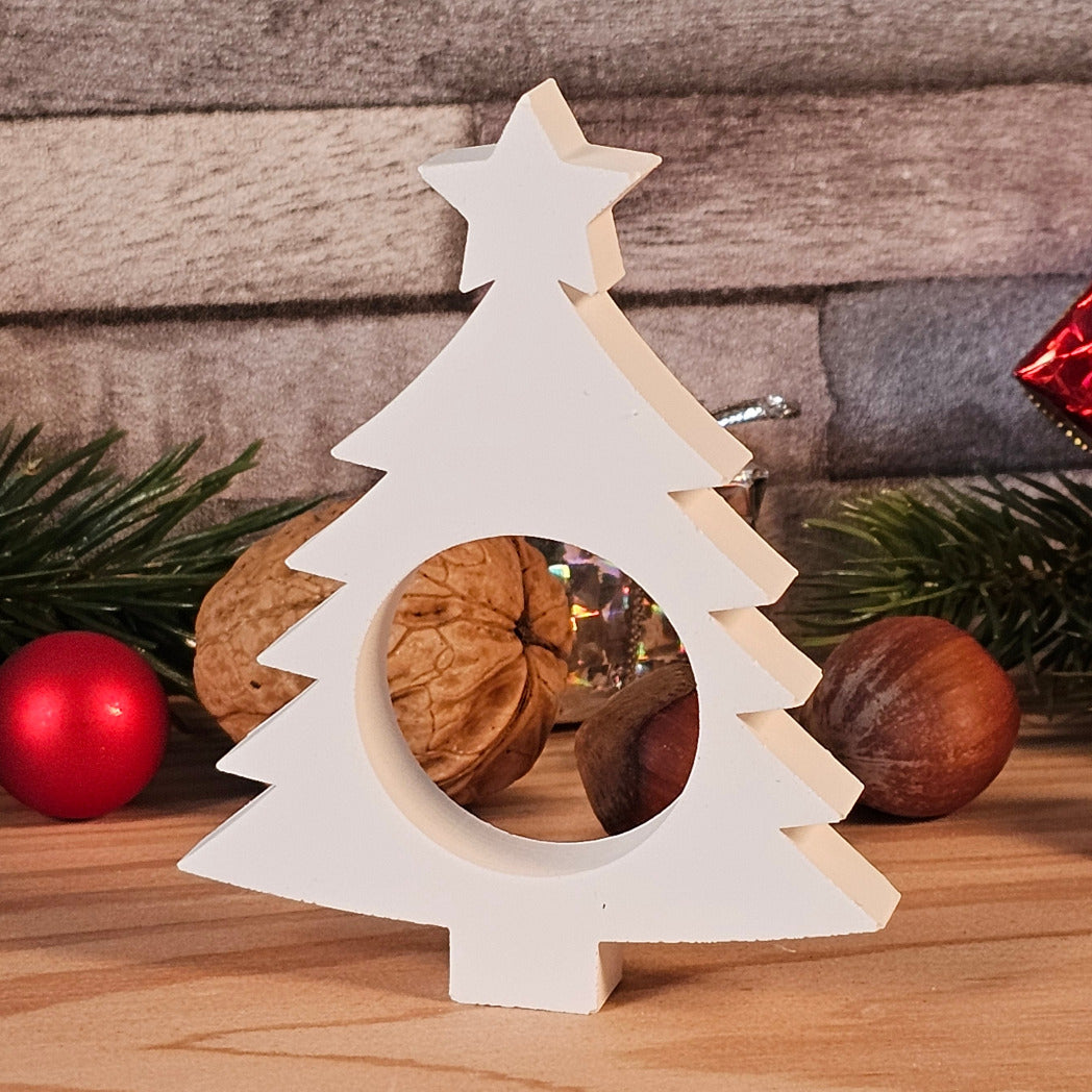 Silikonform: Tannenbaum für eine Schokokugel