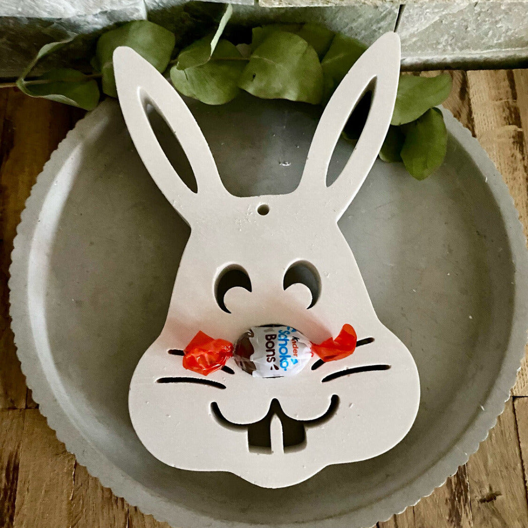 Silikonform: Hase für Schokobonbons