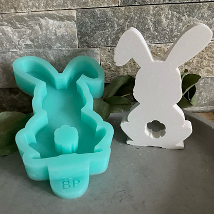 Silikonform: Hase mit Blume