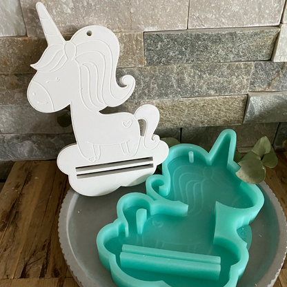Silikonform: Geldscheinhalter "Einhorn"