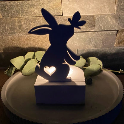 Silikonform: Einschieber "Hase mit Schmetterling"