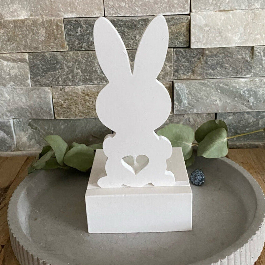 Silikonform: Einschieber "Hase mit Herz"