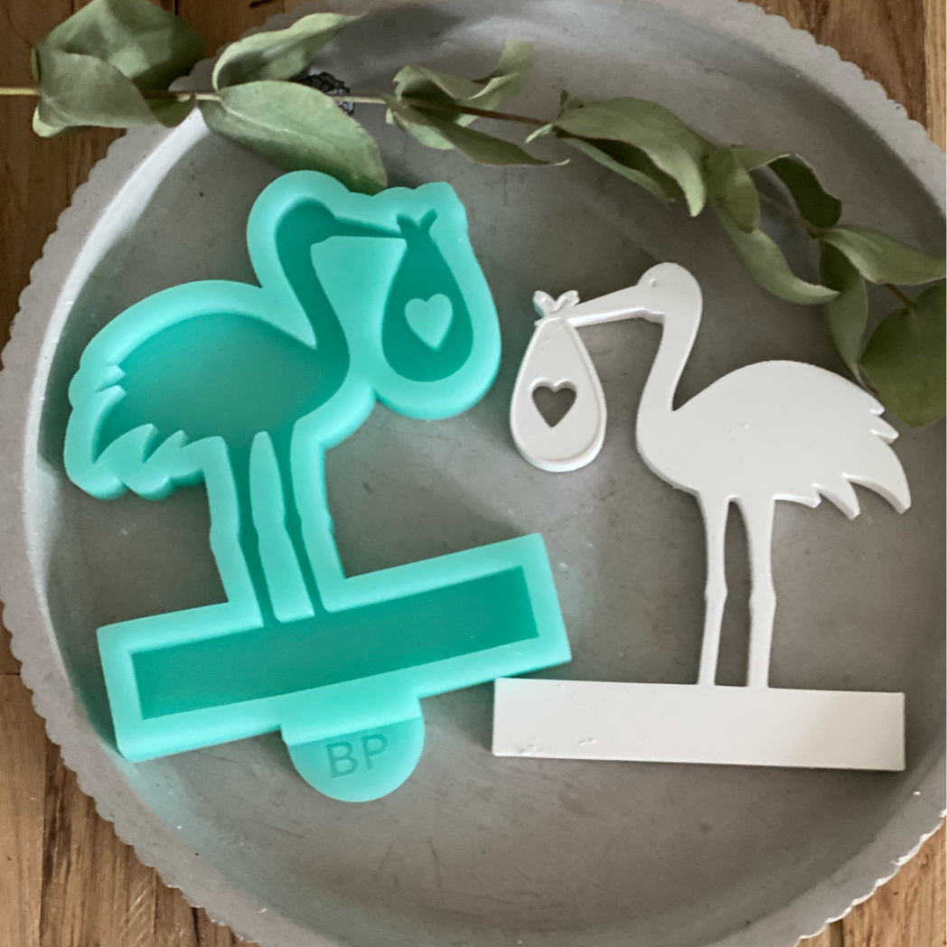 Silikonform: Einschieber "Storch"
