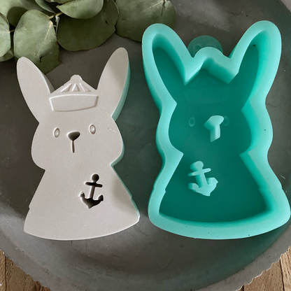 Silikonform: Matrosen-Hase