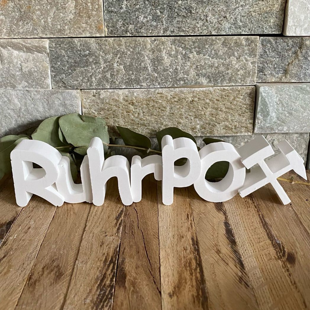 Silikonform: Schriftzug "Ruhrpott" mit Eisen und Schlägel Nr. 2