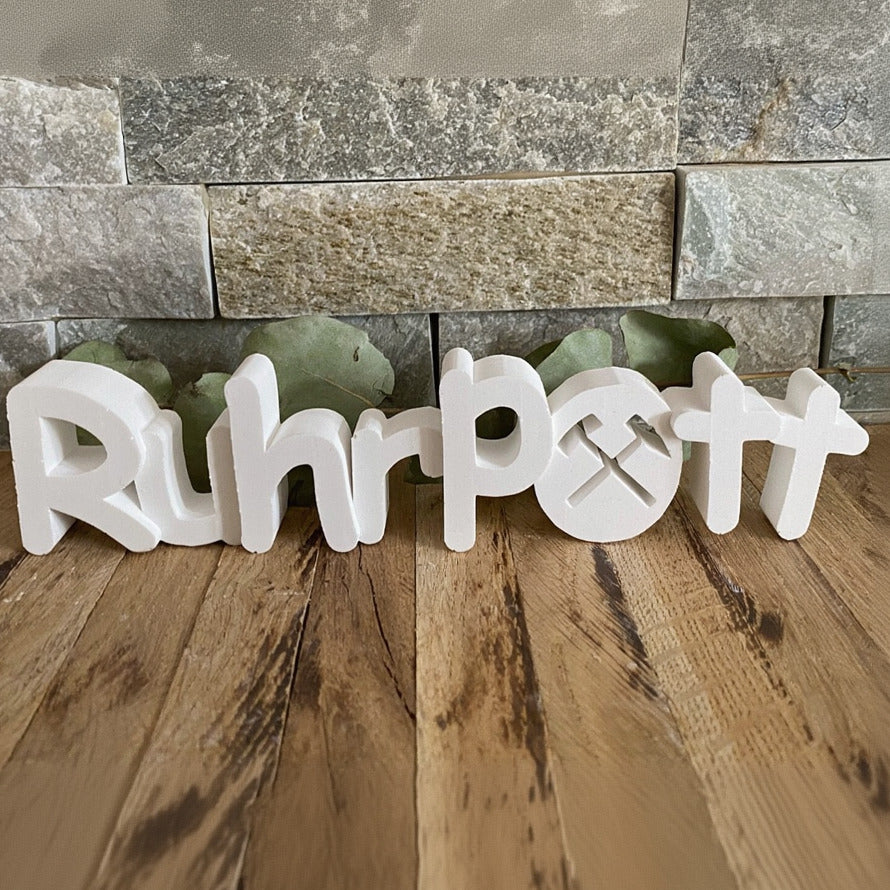 Silikonform: Schriftzug "Ruhrpott" mit Eisen und Schlägel Nr. 1