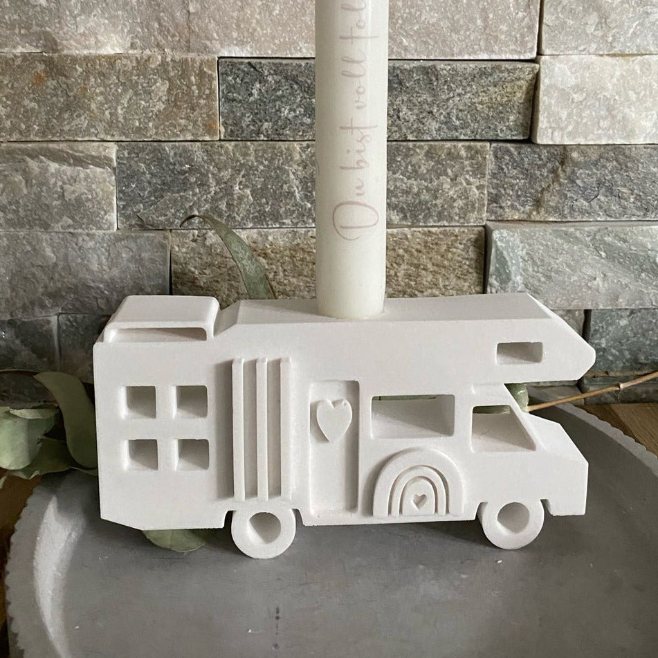 Silikonform: Kerzenhalter "Wohnmobil / Caravan / Camper"