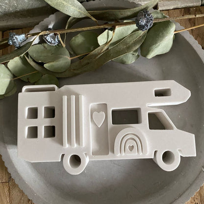Silikonform: Kerzenhalter "Wohnmobil / Caravan / Camper"