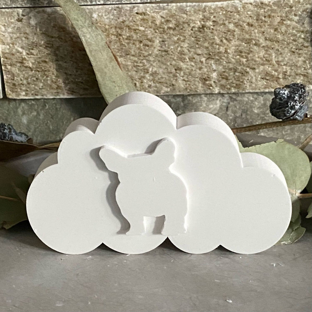 Silikonform: Französische Bulldogge in der Wolke