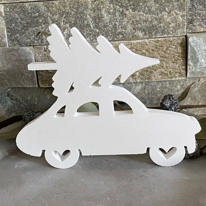 Silikonform: Auto mit Tanne