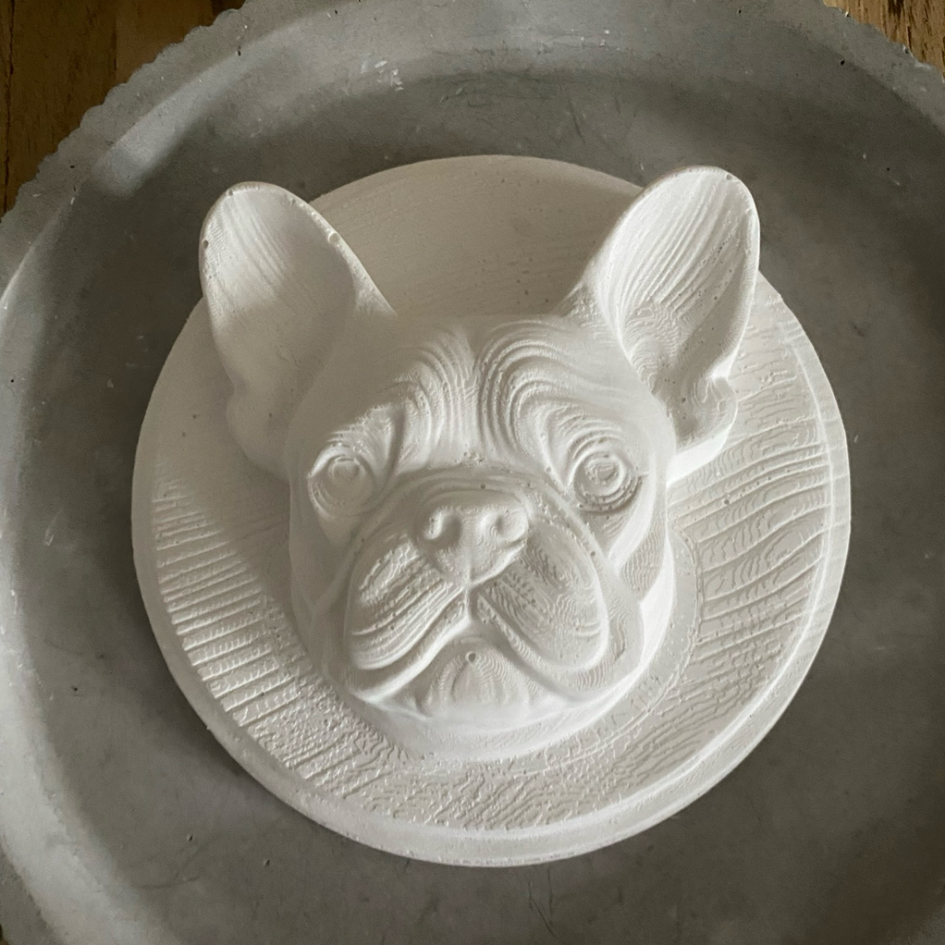 Silikonform: Französische Bulldogge-Gesicht Nr. 2 in zwei Größen