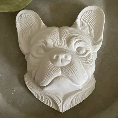Silikonform: Französische Bulldogge-Gesicht Nr. 1 in drei Größen