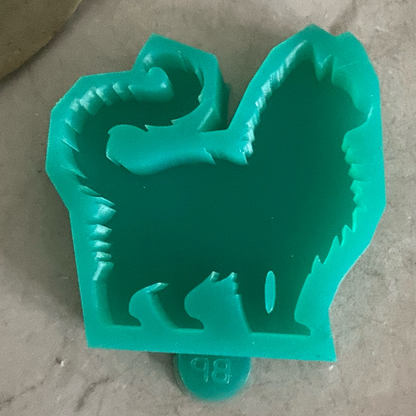 Silikonform: Langhaar-Katze in zwei Größen