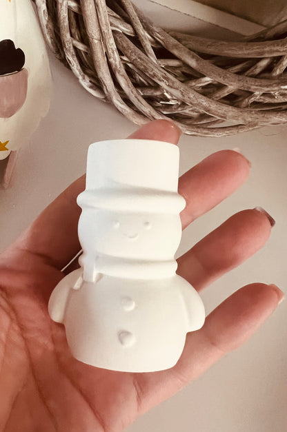 Silikonform Kerzenhalter Schneemann